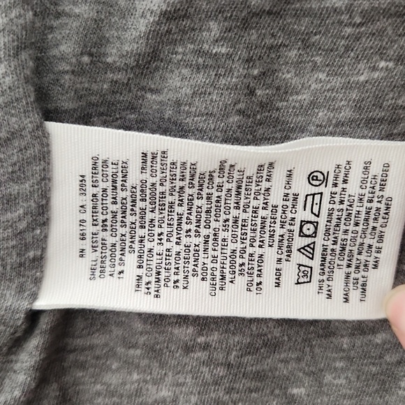 Hei Hei Womens Jacket Size L Navy Blue Heather Gray Sailor Anchor Cropped Trench - Picture 12 of 13